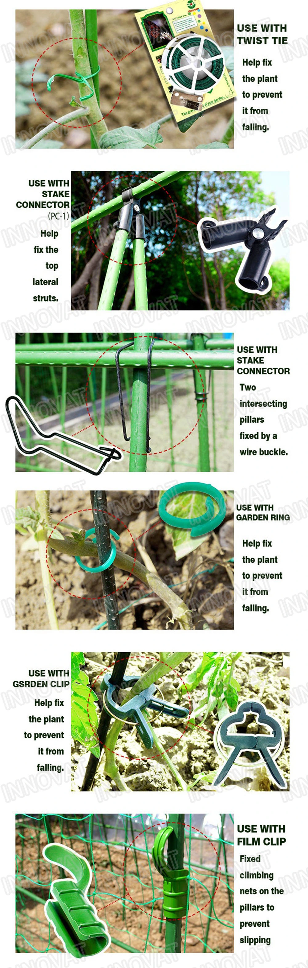 New Plastic Garden Stake Steel Foldable Plant Support Climbing Flowers Cages Assembled Garden Tomato Cages